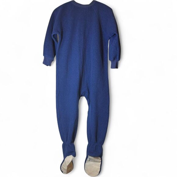 VTG Carter’s Blue Dinosaur Sleeper Pajamas Kids Size 4 - Picture 4 of 6